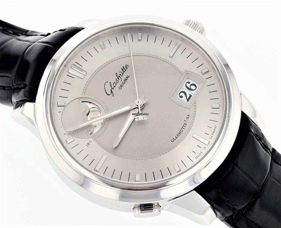 Glashtte Original Senator Panorama Date Moon Phase Mens watch Unisex Automatic Steel 100-04-04-02-04