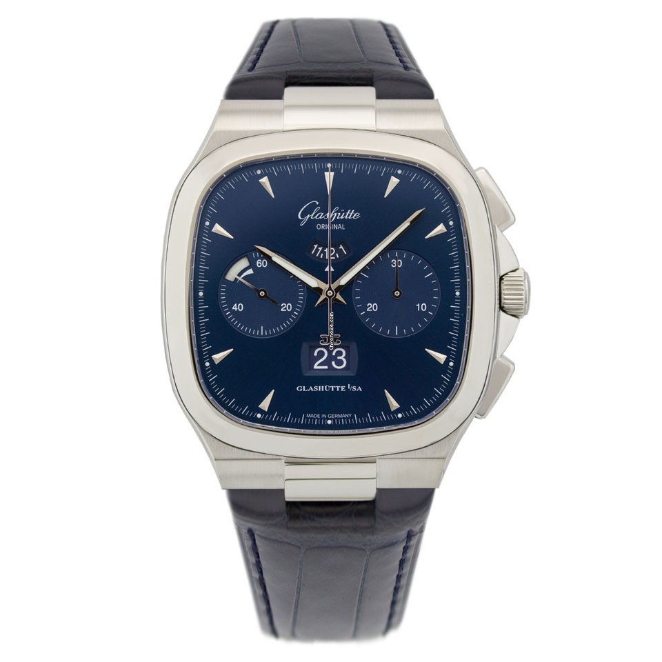 Glashtte Original Seventies Chronograph Panorama Date Mens watch Unisex Automatic Steel 1-37-02-03-02-50 or 37-02-03-02-50
