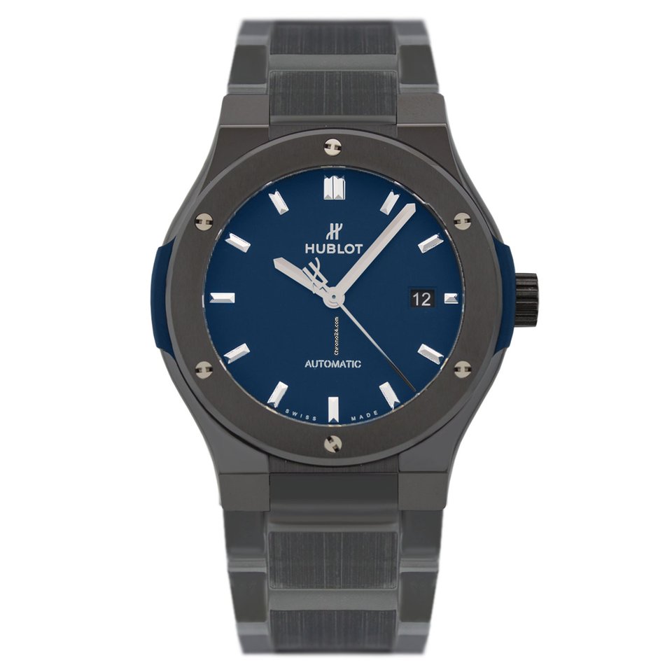 Hublot Classic Fusion Blue Womens watch Automatic Ceramic 548.CM.7170.CM