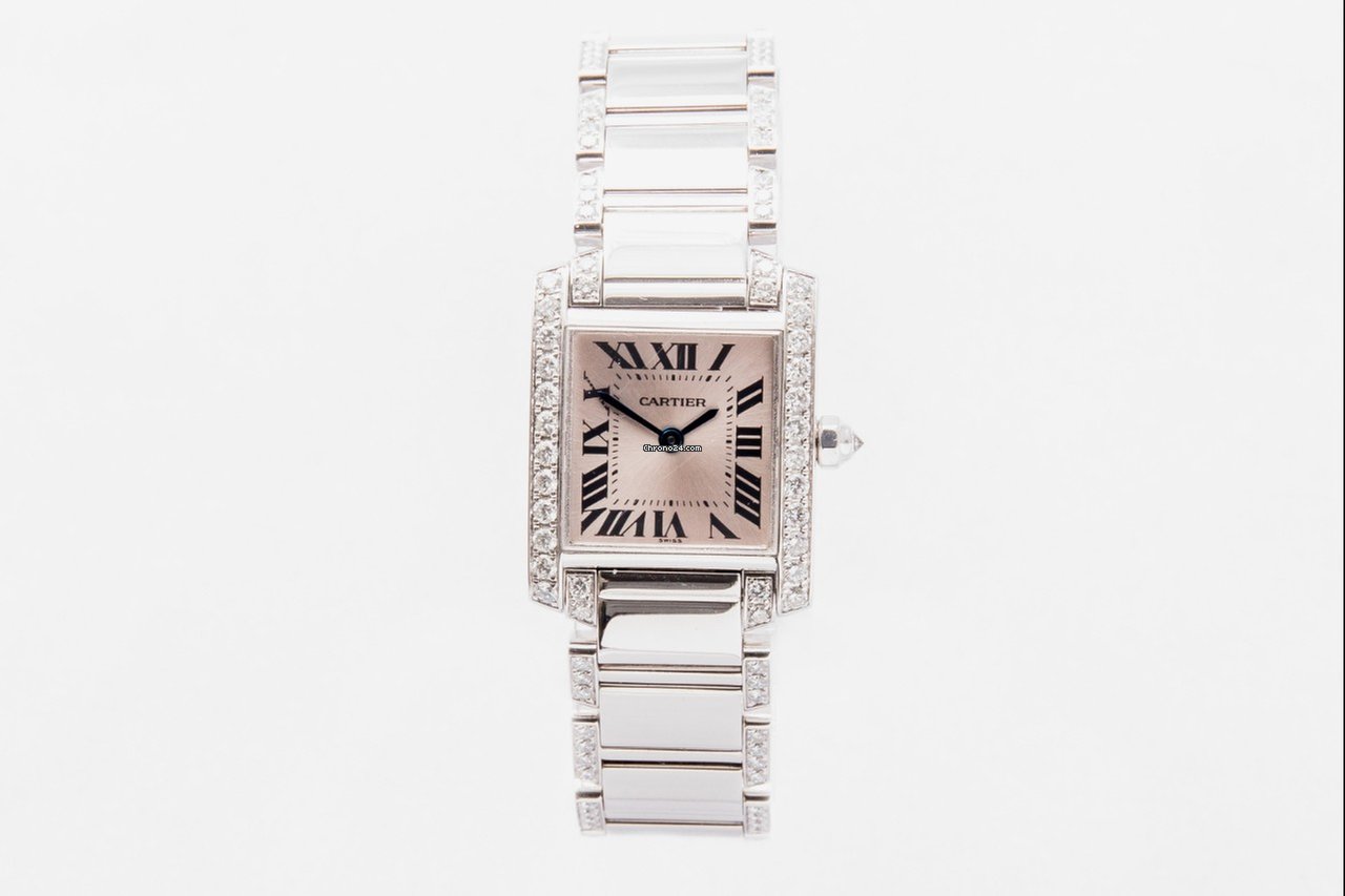 Cartier Tank Francaise Womens watch Quartz White gold WE1002SF