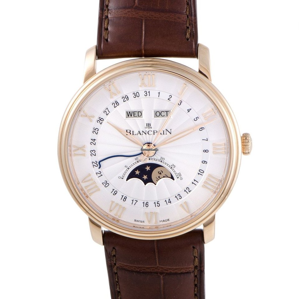 Blancpain Villeret Quantieme Complet Mens watch Unisex Automatic Rose gold 6664-3642-55B