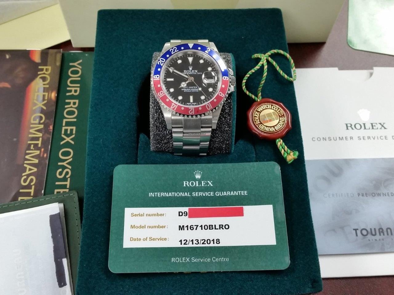 Rolex GMT-Master II Mens watch Unisex Steel Automatic 16710BLRO